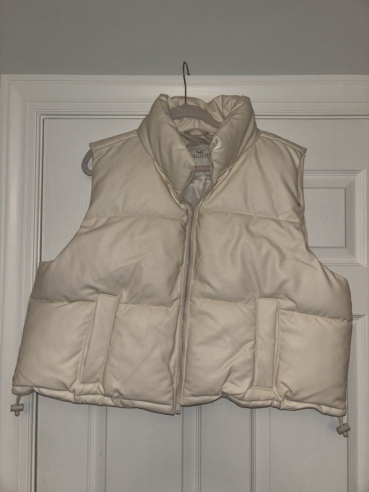Hollister Faux Leather Puffer Vest XXL