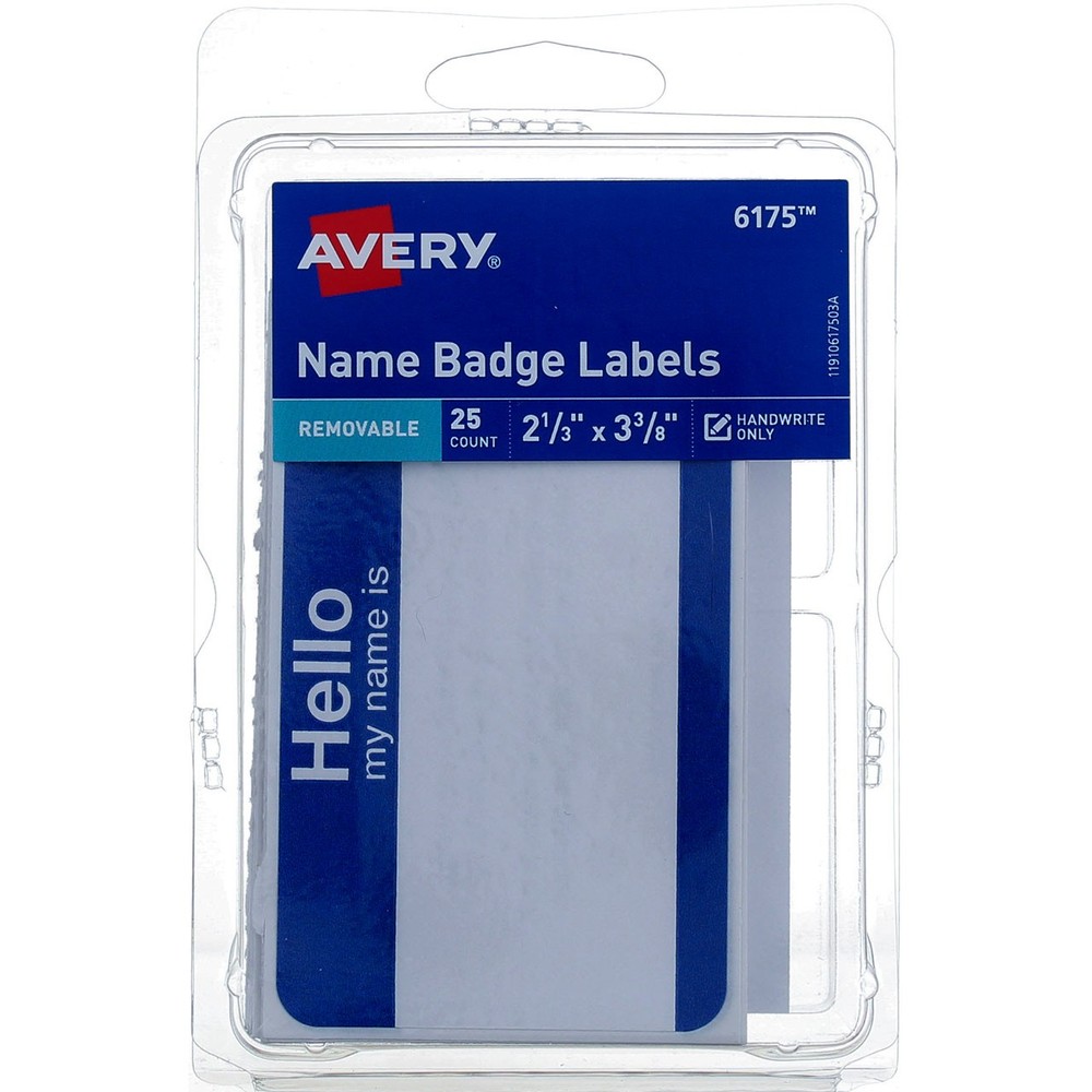 2 Pack Avery Removable Name Badge Labels 25 Count