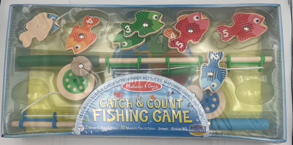 Melissa & Doug Catch & Count Fishing Game for Toddlers - Fun Math Learning Activity