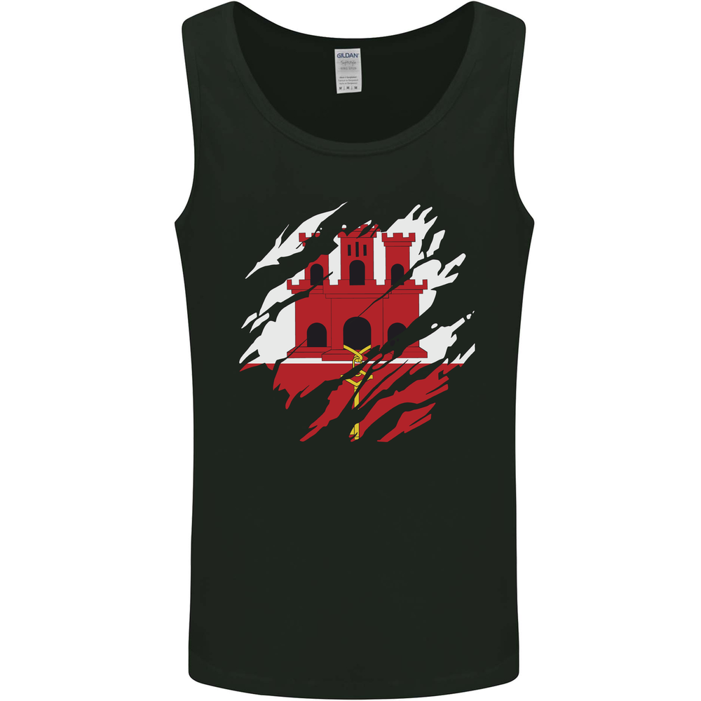 Torn Flag Gibraltar Mens Vest Tank Top