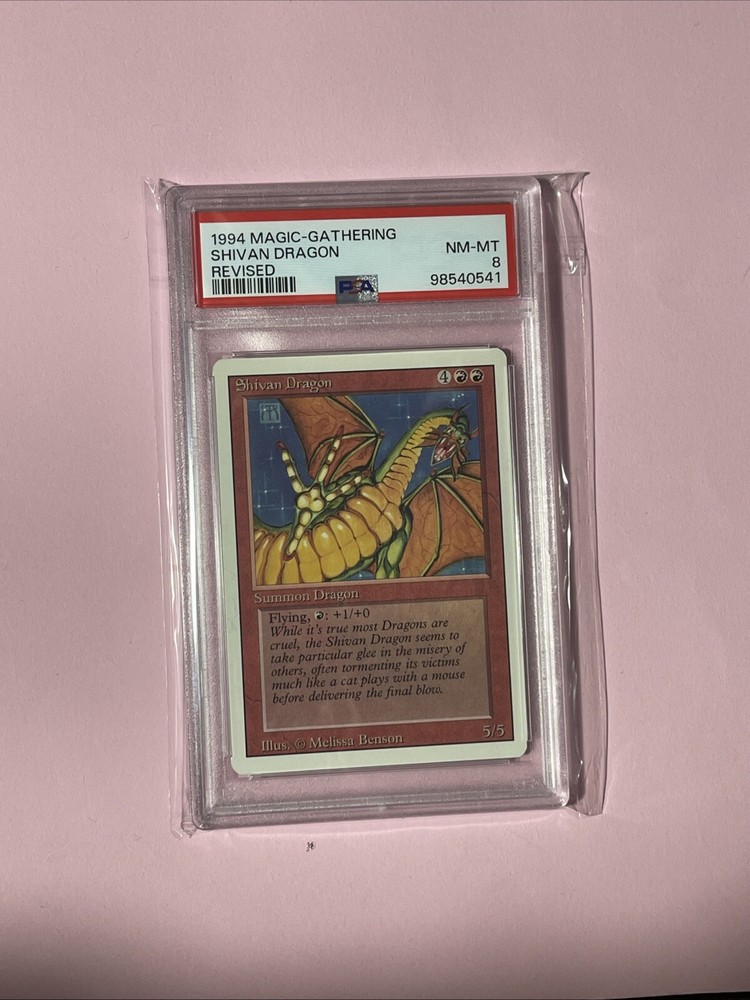 MTG Shivan Dragon - Revised Edition Regular [PSA 8]