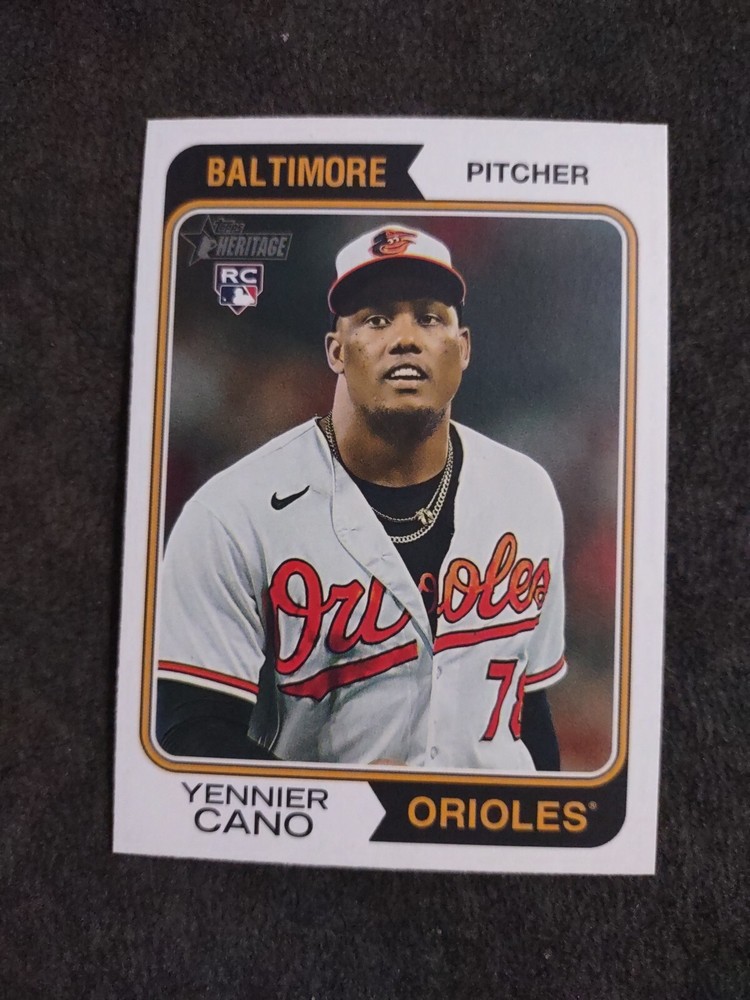 2023 Topps Heritage High Number Yennier Cano Rookie Card # 527 Orioles