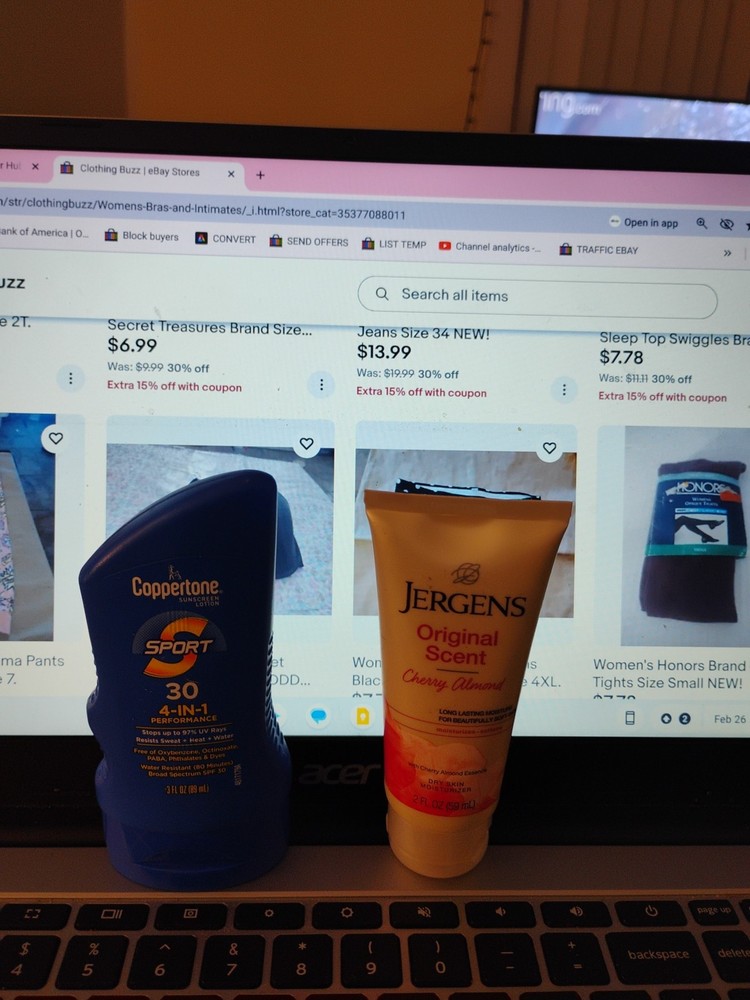 Travel-Size Coppertone Sunscreen 3oz & Jergens Cherry Blossom Lotion Duo