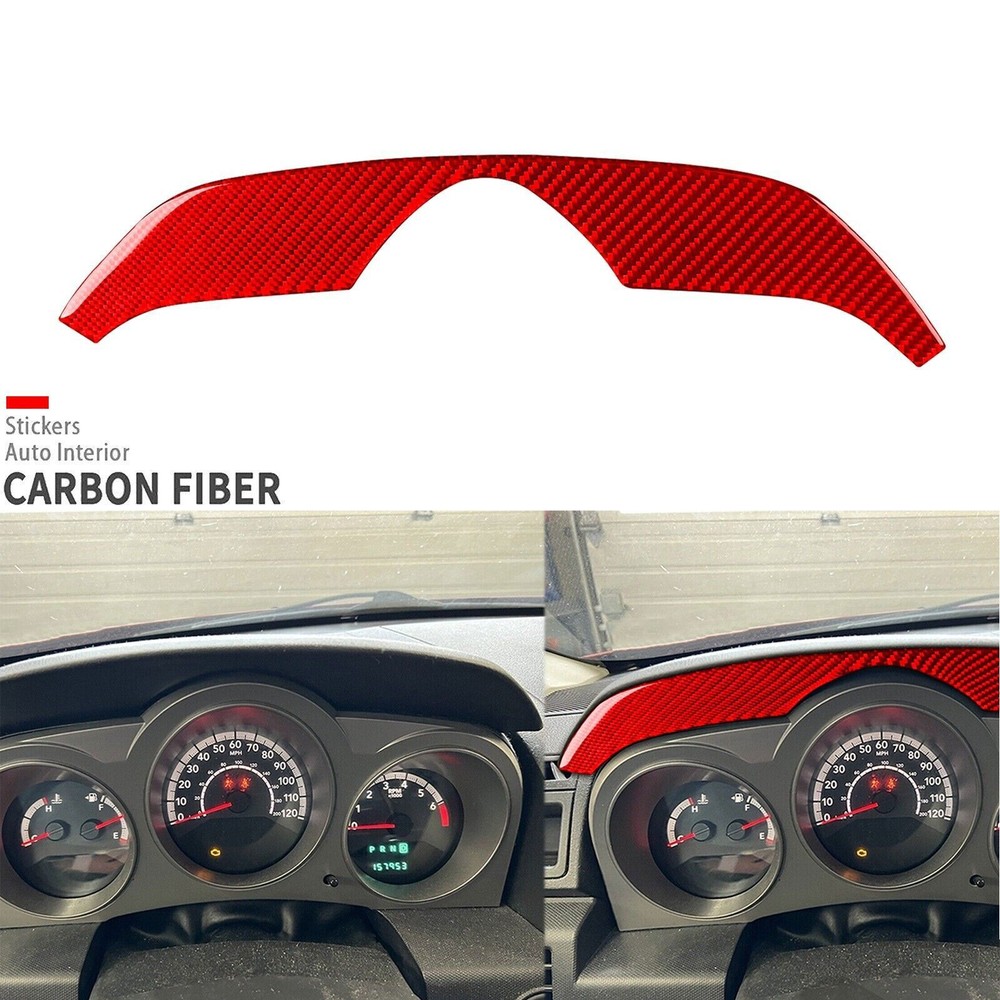 Red Carbon Fiber Interior Speedometer Panel Above Cover For Dodge Avenger 08-10