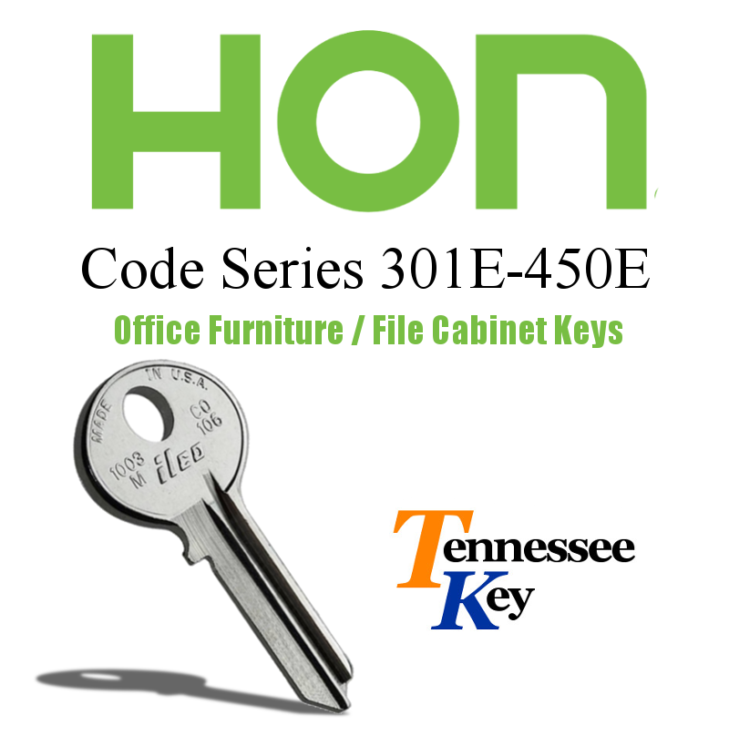 Hon Desk & File Cabinet Keys - Choose Key Code for Series 301E to 450E