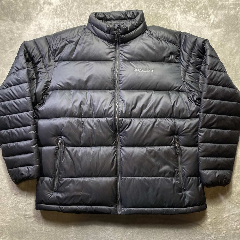 Columbia Frost Fighter Jacket Mens XL Black Puffer Insulated Full Zip Pockets