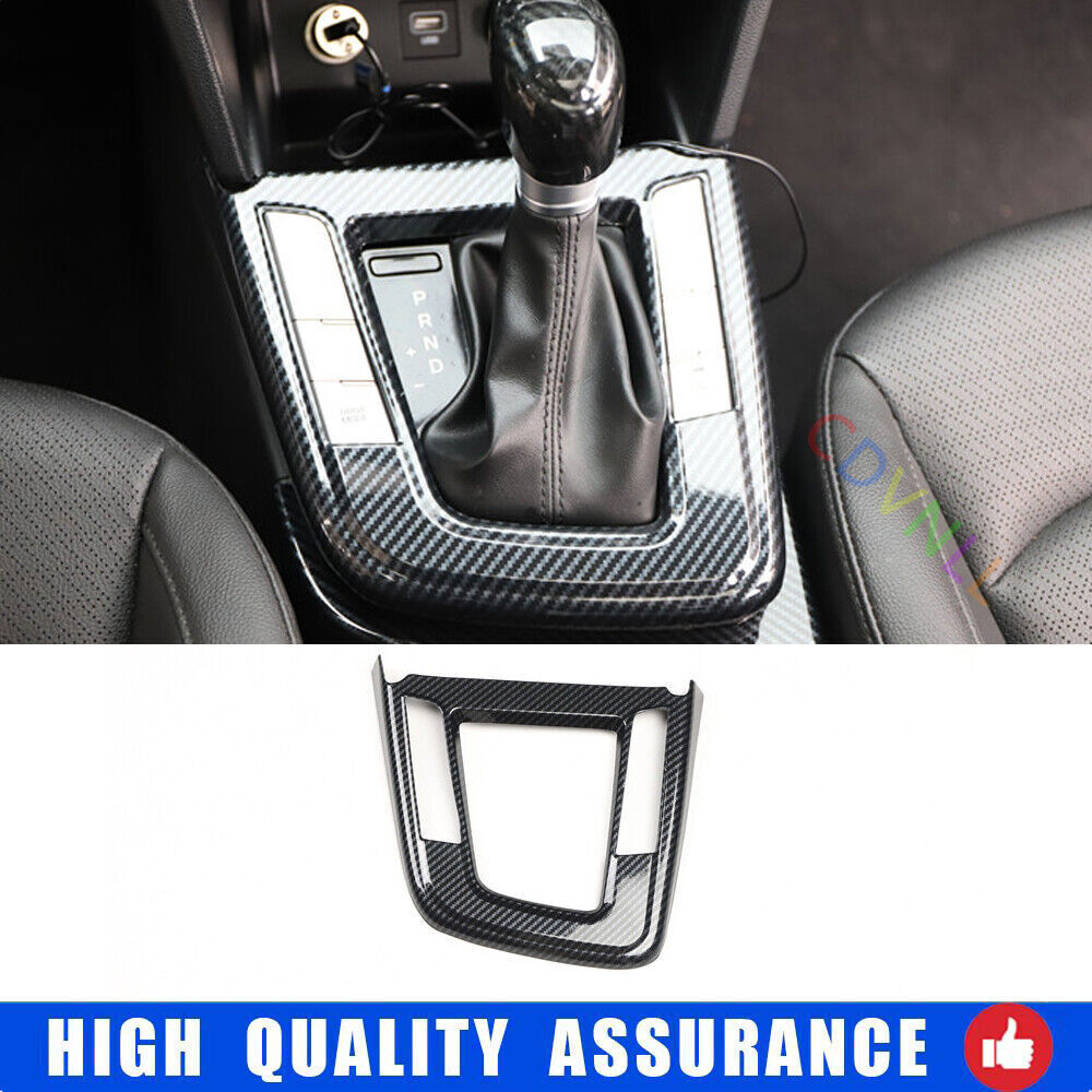 1x For Hyundai Elantra 2017-20 Carbon ABS Central Console Gear Shift Frame Trim