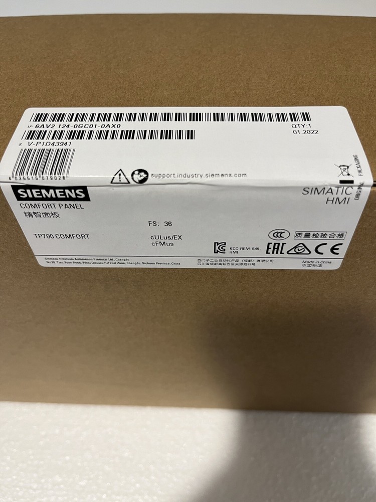 Siemens HMI 6AV2 124-0GC01-0AX0 NEW 6AV2124-0GC01-0AX0 New in Box