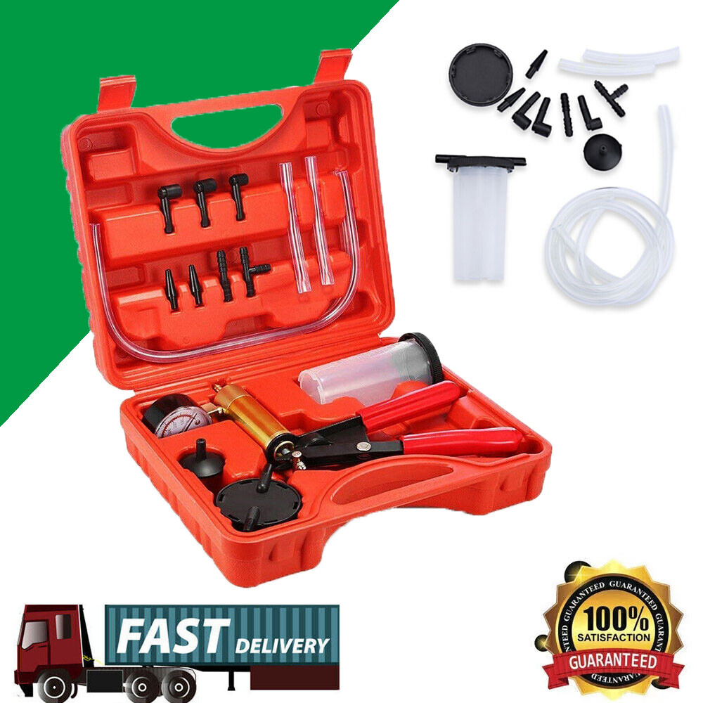 Manual Automotive Brake Bleeding Kit Brake Fluid Bleeder Tool Red & Golden USA