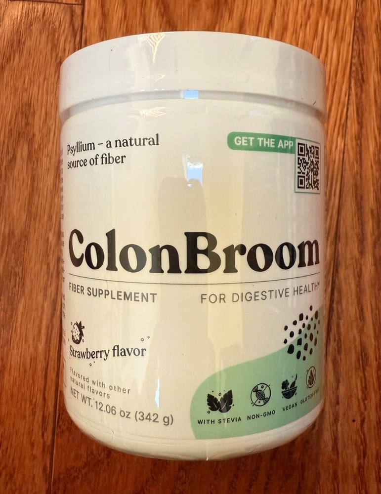 Colon Broom Strawberry Flavor Dietary Fiber Supplement 60 Servings Exp 06/2026