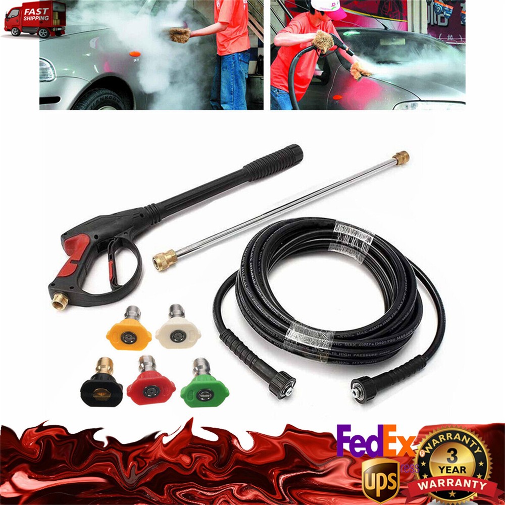 For Craftsman  High Pressure Power Washer Spray Gun Wand Hose Kit+5 Tips New