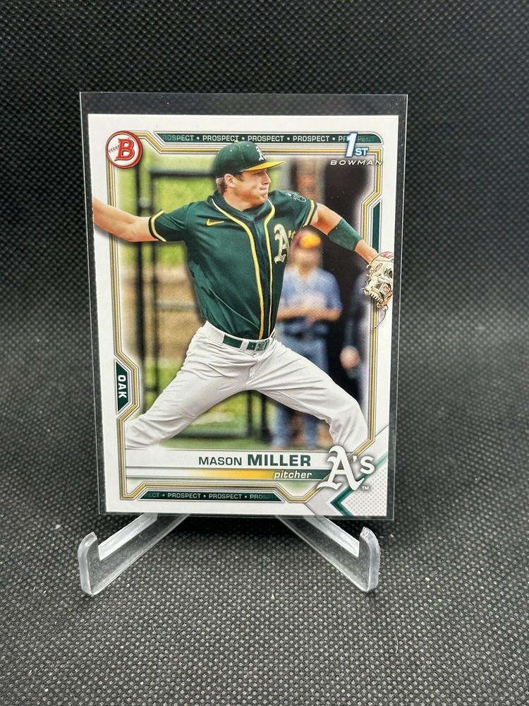 Mason Miller 2021 Bowman Draft 1st Bowman #BD-85 - Oakland Athletics lot of (5)