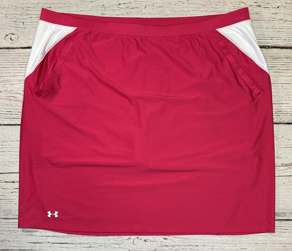 Under Armour Heat Gear Raspberry Pink & White Athletic Skort XL