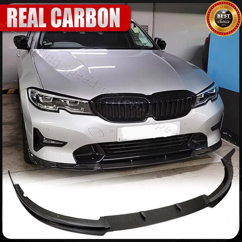 REAL Carbon Fiber Front Bumper Lip Splitter For BMW 3 Series G20 G28 330i 2020UP
