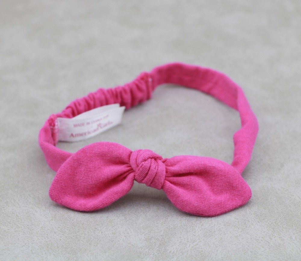 American Girl a pink bow headband for 18'' doll Lila's Horseback Riding Outfit