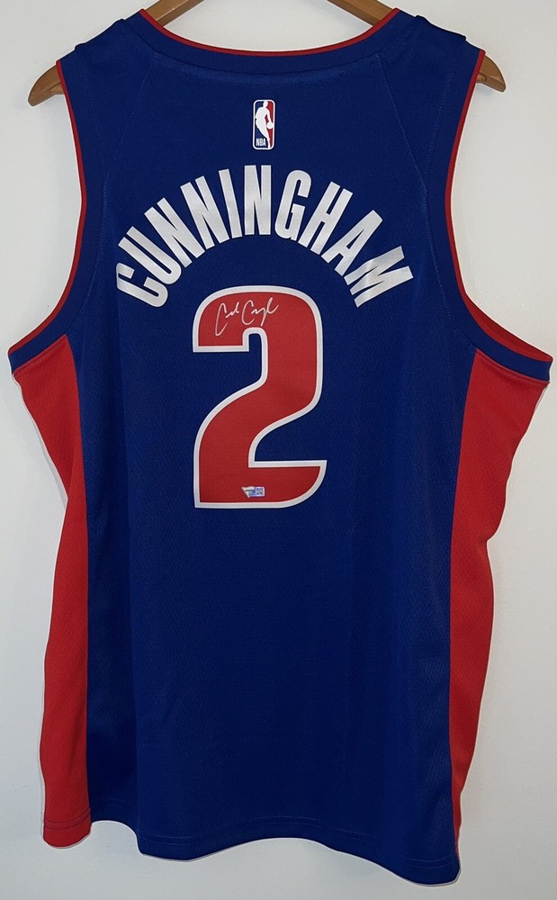 Cade Cunningham Detroit Pistons Signed Nike NBA Swingman Rookie Jersey FANATICS