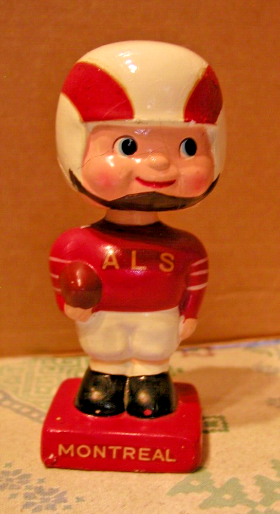 CFL NODDER MONTREAL ALOUETTES  BOBBLE HEAD  / MASCOT   5  1/2 INCHES