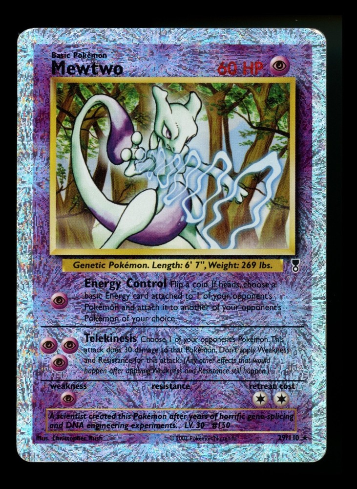 Mewtwo 29/110 Legendary Collection 2002 Reverse Holo Rare Pokémon Card TCG