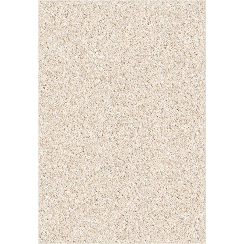Mainstays Ivory Microfiber Plush Shag Rug 31.5x45 Inches Soft Comfort