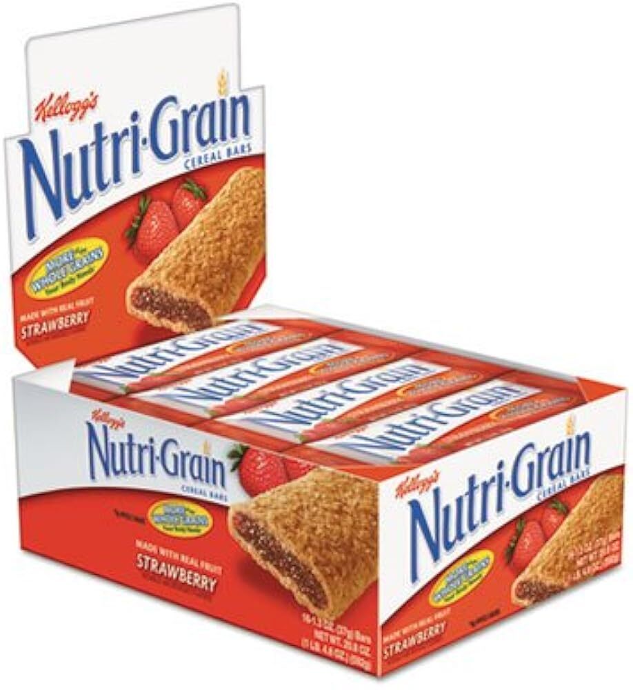 MOT - Nutri-Grain Cereal Bars, Strawberry, Indv Wrapped 1.3oz Bar, 16/Box