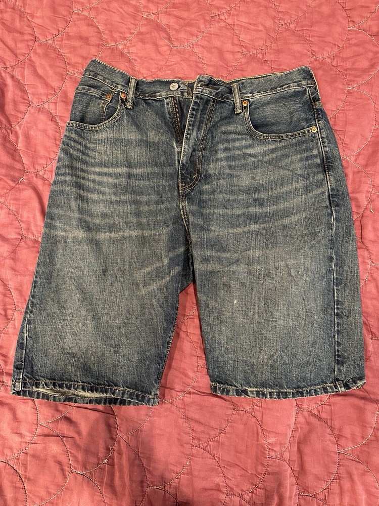 Levi's 569 Men's Jean Shorts - Blue, Size 33