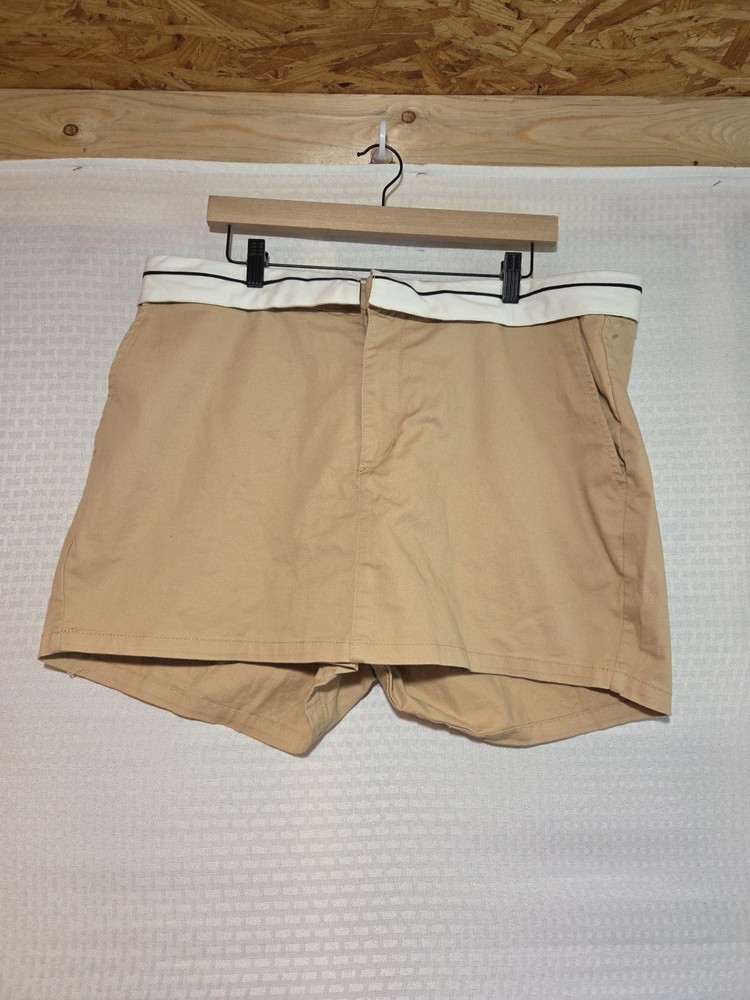 Wild Fable Juniors 17 Tan Boho Skort with Pockets and Fold Down Waist