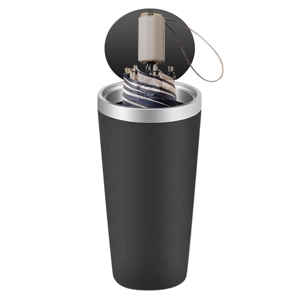 Car Mini Trash Can 800ml Cup Holder Trash Bin Leak-proof Blocking Waterproof