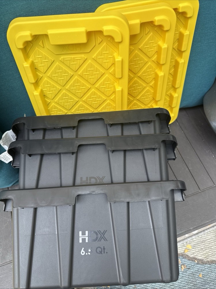 5X Tiny 6.5 Qt Tough Totes Trendy Viral TikTok - Mini Container With Lid Made US