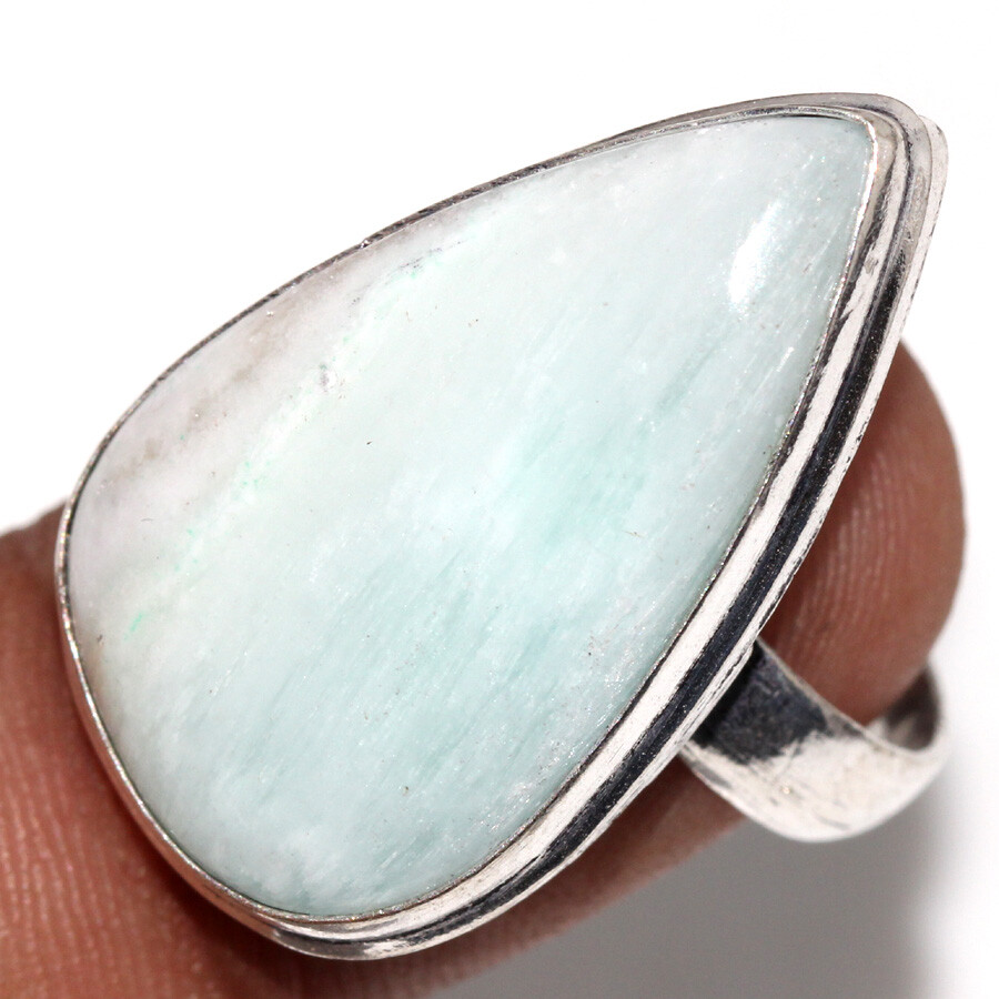 Hememorphite 925 Silver Plated Handmade Gemstone Ring Size US 8 Unique Jewelry Gift