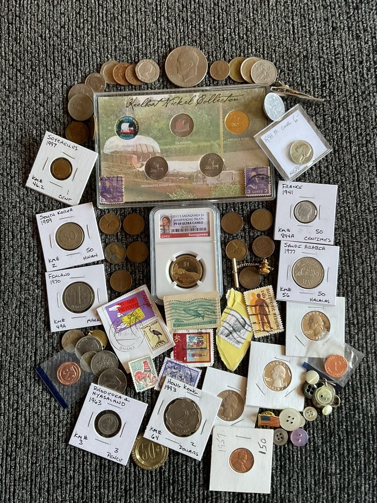 Collectible Junk Drawer Coin Lot Sacajawea Ultra Cameo/Keelboat Nickel Set