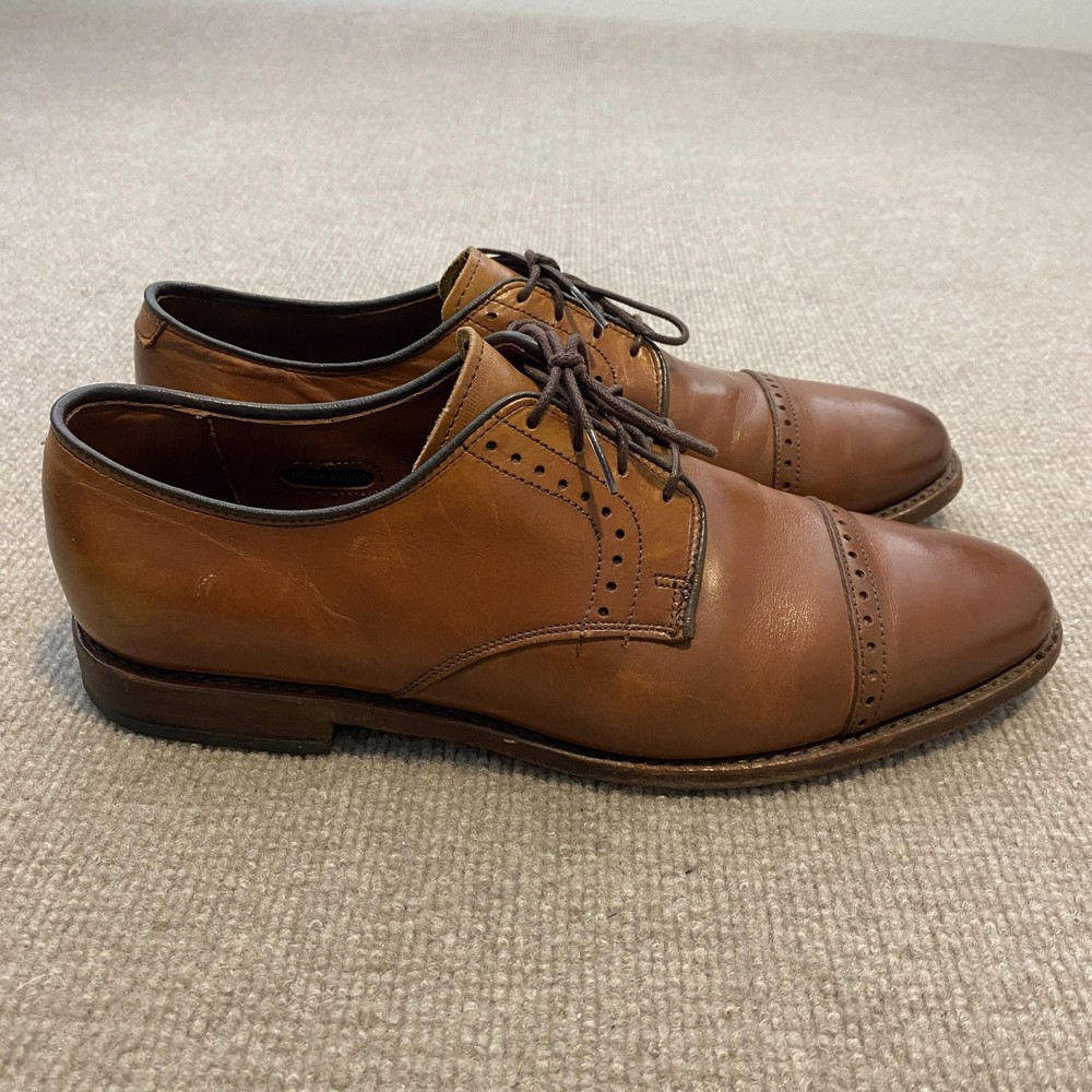 Allen Edmonds Clifton Shoes Mens Size 9.5 D Brown Leather Cap Toe Dress Derby