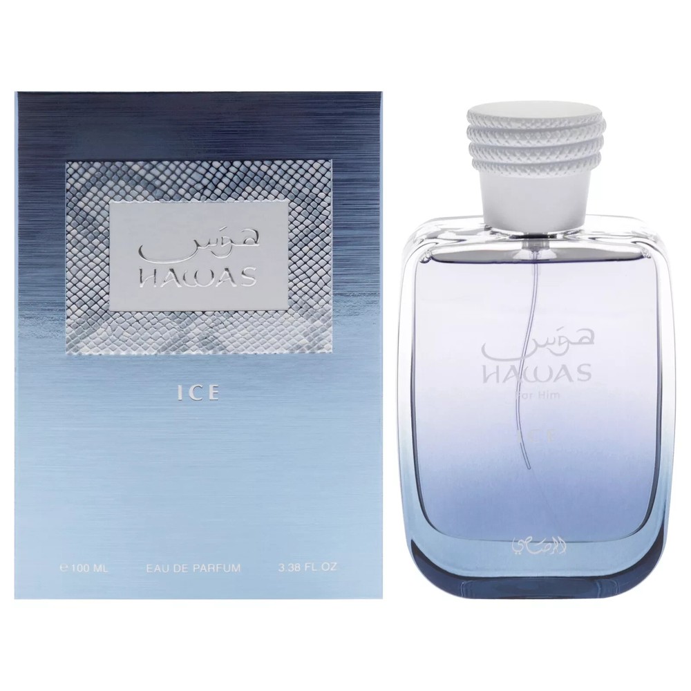 Hawas Ice for Men Eau de Parfum Spray 3.4 Oz / 100 ml