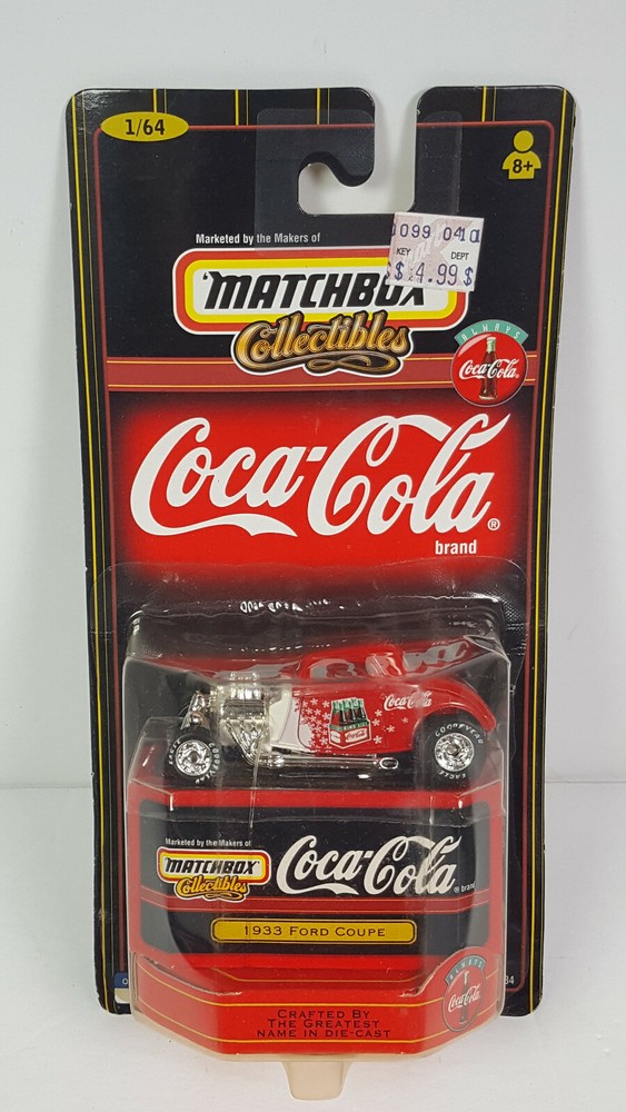 1998 1933 Ford Coupe Matchbox Collectibles Coca-Cola Good Year Rubber Rare NEW-image