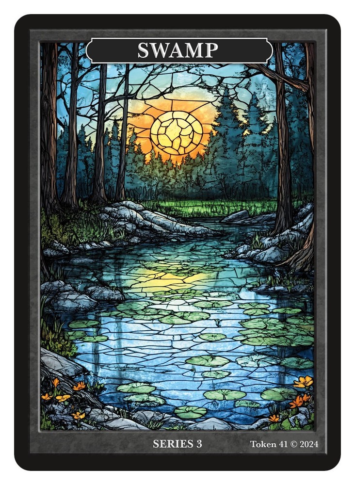 Swamp Stained Glass Token Givememana Tokens Magic the Gathering
