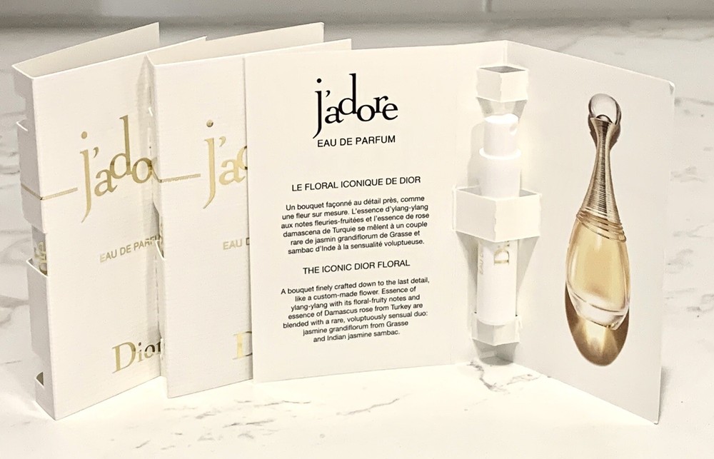 Dior J'adore EDP Perfume Sample 3X 1ml Spray 0.03 oz Each