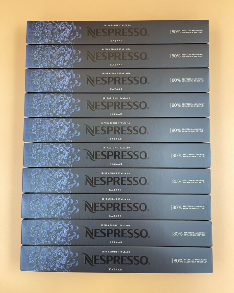 Nespresso Capsules Original Line, Kazaar Intenso, Dark Roast Coffee, 100 Count