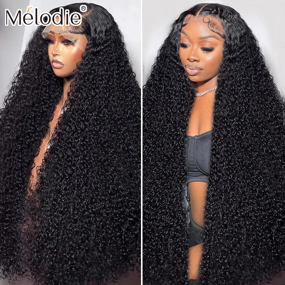 13x6 HD Lace Curly Human Hair Wig Preplucked 13x4 Transparent Frontal