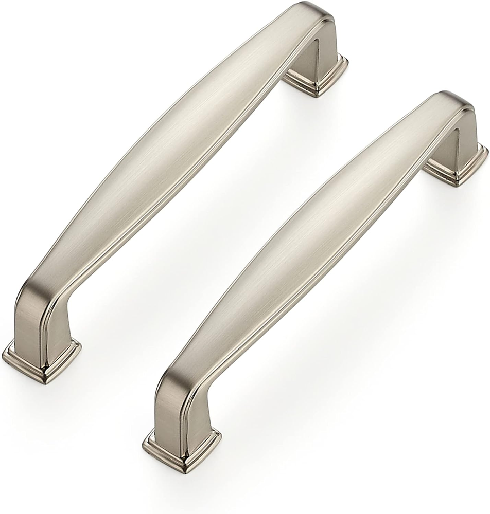 1 Pack Solid 3-3/4 Inch Kitchen Cabinet Handles Brushed Nickel Cabinet Pulls Sat