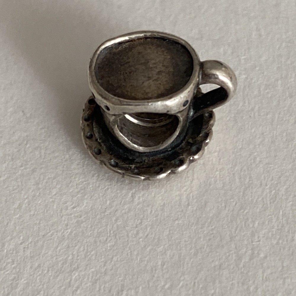 Sterling Silver Pandora Ale Tea Cup Charm for Bracelets