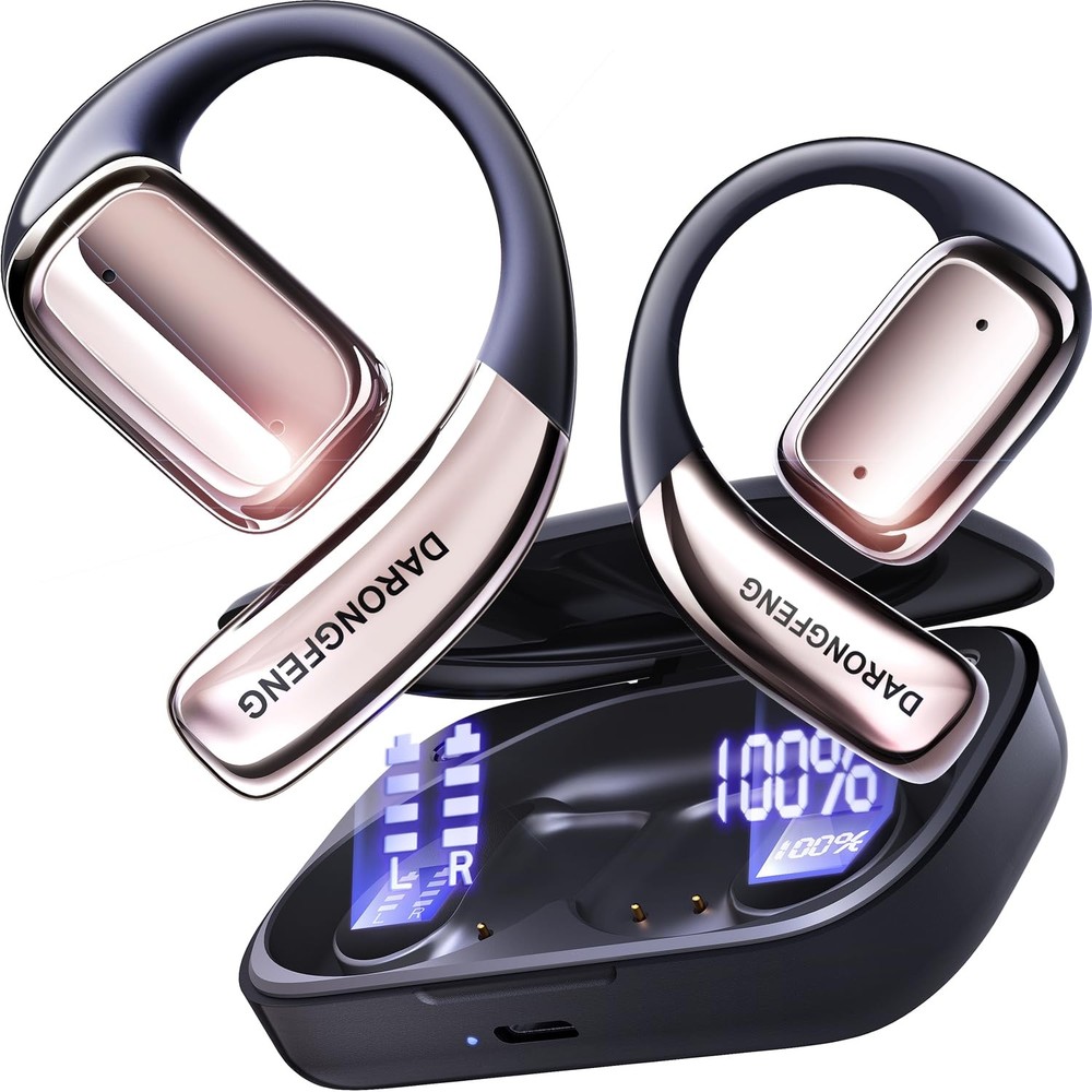 Open Ear Wireless Bluetooth Headphones Pain-Free Air Conduction Earbuds with Long Battery Life
