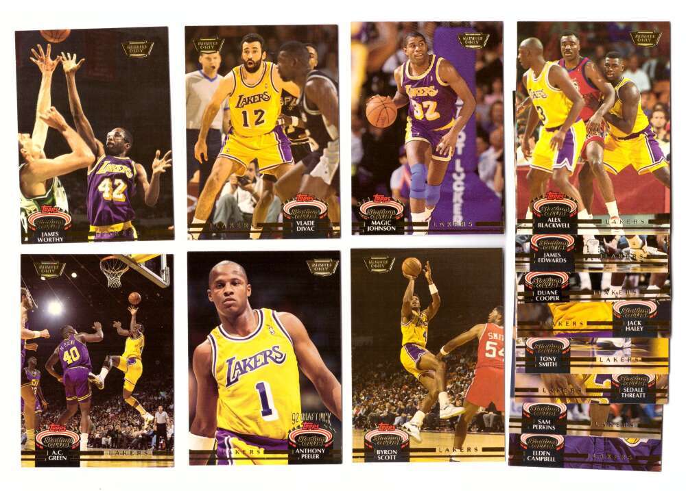 1992-93 Stadium Club Members Only Parallel Basketball Team - Los Angeles Lakers