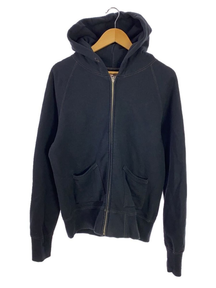 The REAL McCOY'S Full-Zip Hoodie Black Heavyweight Cotton Vintage Style Size L