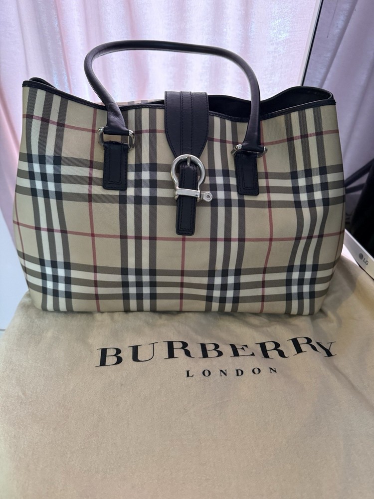 Burberry Nova Check Buckle Tote Bag (Burberry London) with  original dust bag