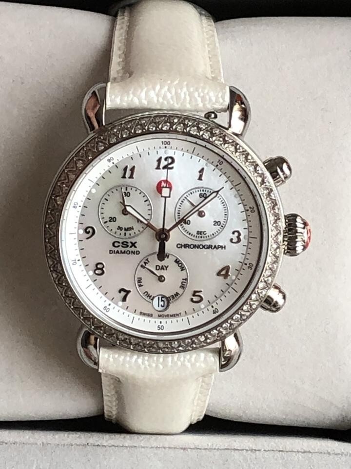 (FLASH SALE) New Michele Csx Diamond (100 diamonds 0.6CT) Watch Retail $1800-image