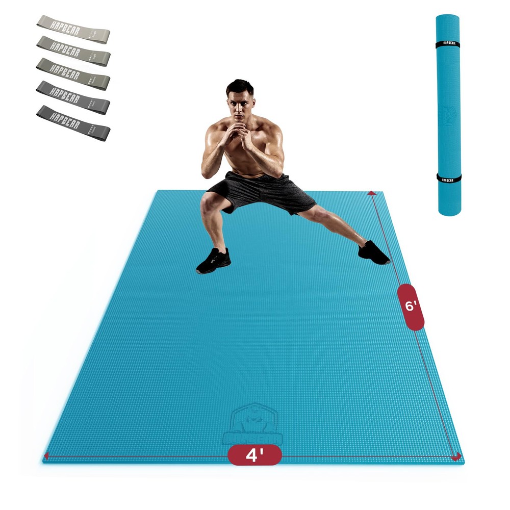 Extra Large 6x4ft 8mm Non-Slip Ultra Durable Thick Exercise Mat