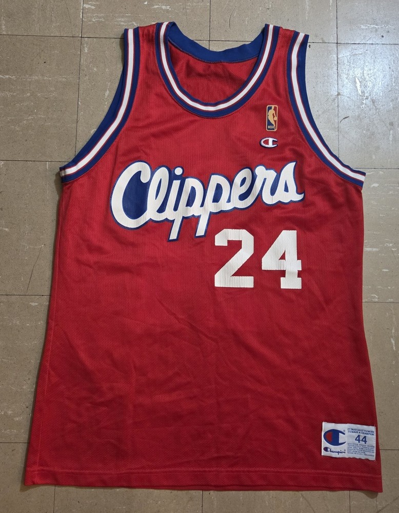 Rare Vintage Champion NBA Los Angeles Clippers Terry Dehere Basketball Jersey 44
