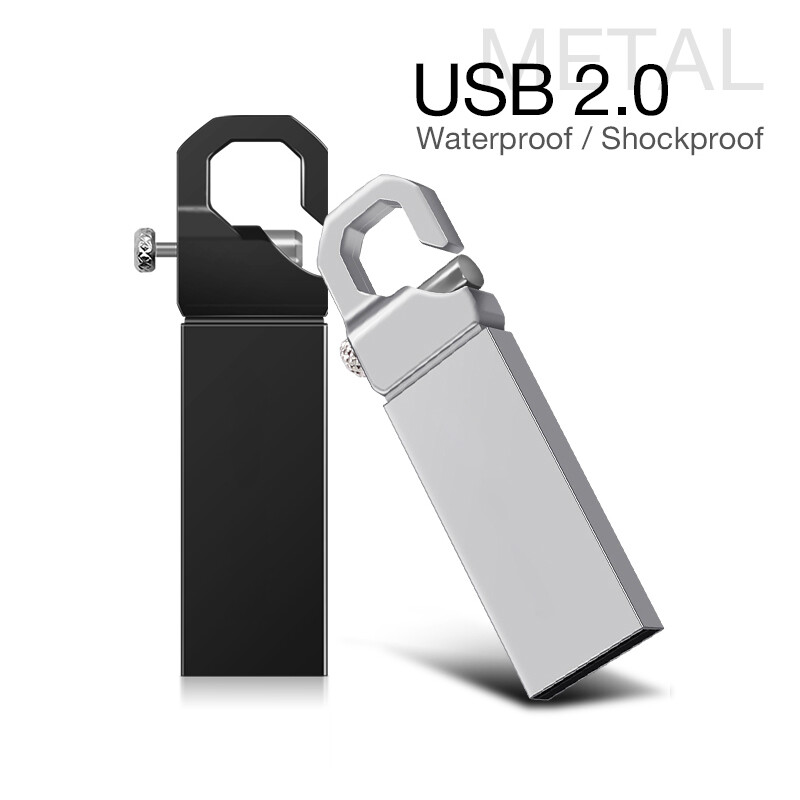 Sleek Metal USB 2.0 Flash Drive with Custom Logo - High-Speed Memory Storage Stick Available in 1GB to 512GB Capacities