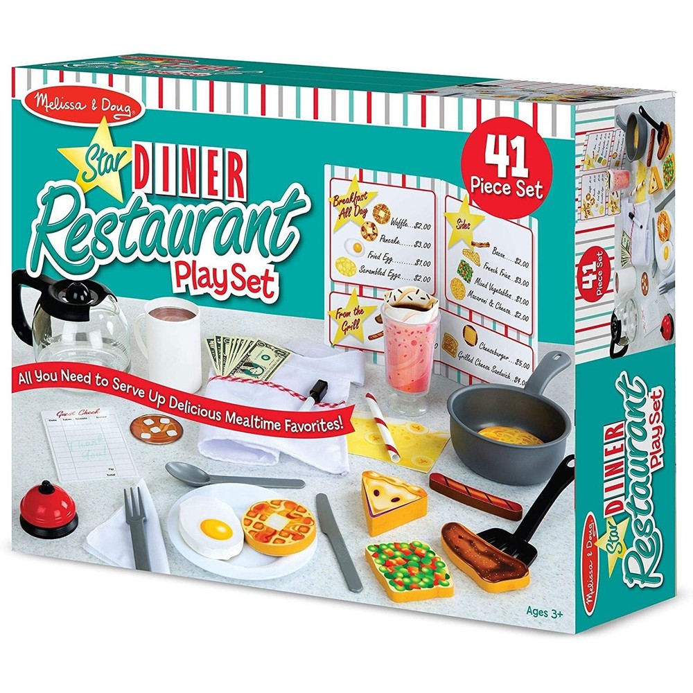 Melissa & Doug Star Diner Restaurant Play Set, 41 Pieces