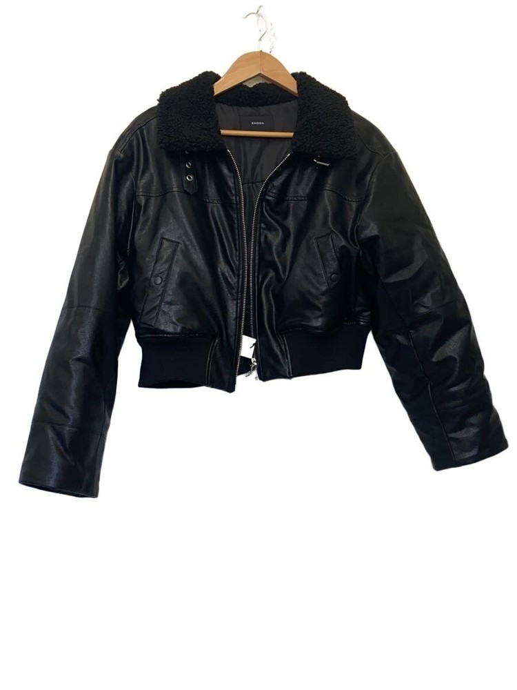 Emoda 23Aw/Leather Jacket Blouson/Free/Leather/Blk/Plain/042360200101 3464