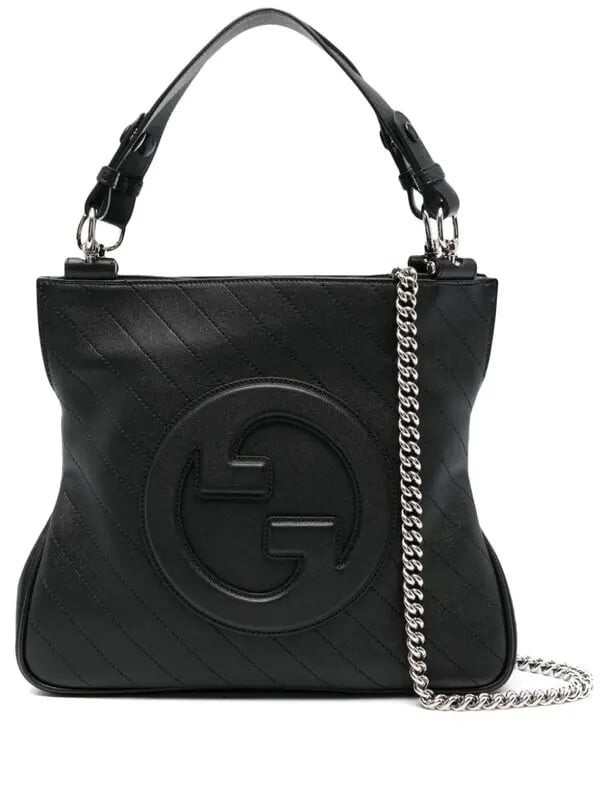 BNWT Gucci Blondie Small Black Tote Bag with Chain Strap $3890